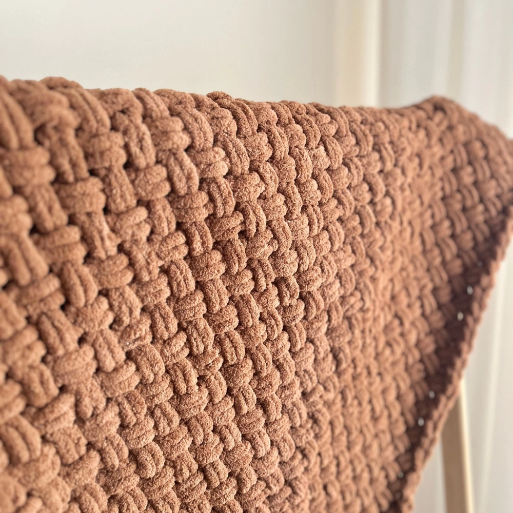 Hasır Puffy Bebek Battaniyesi | Kahve Moka