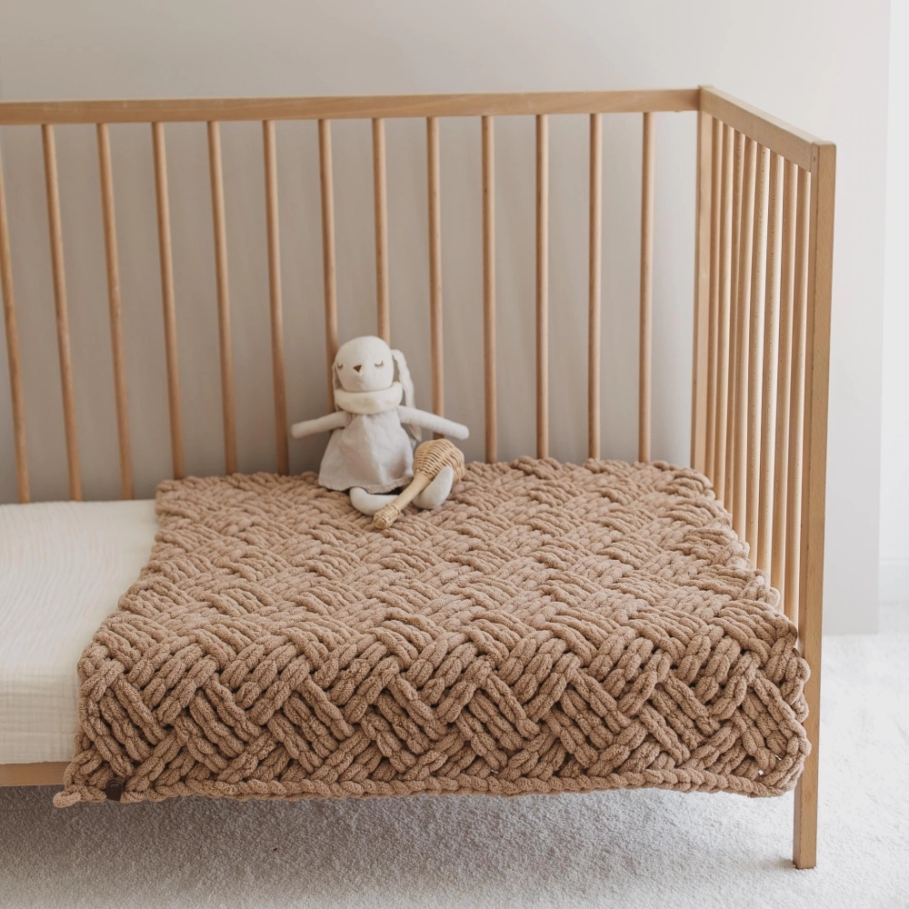 Küp Şeker Puffy Bebek Battaniyesi | Bej