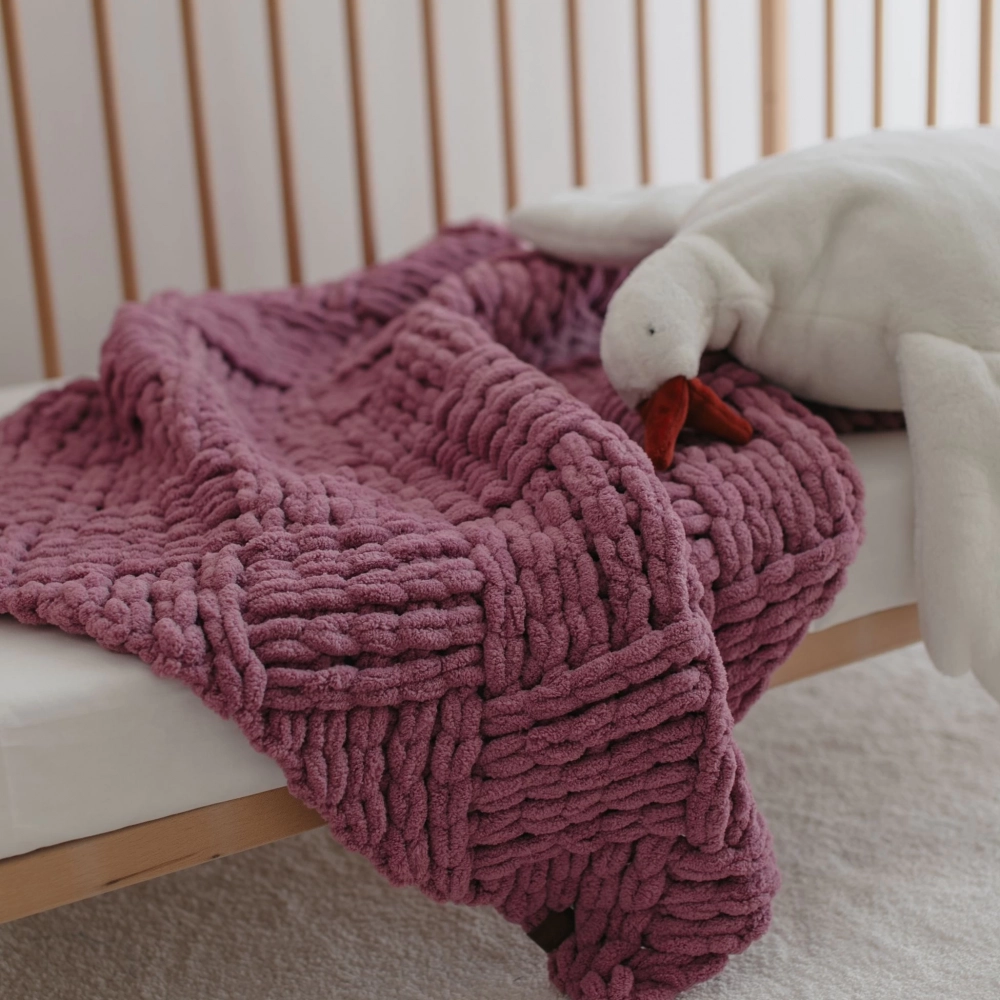 Küp Şeker Puffy Bebek Battaniyesi | Gül