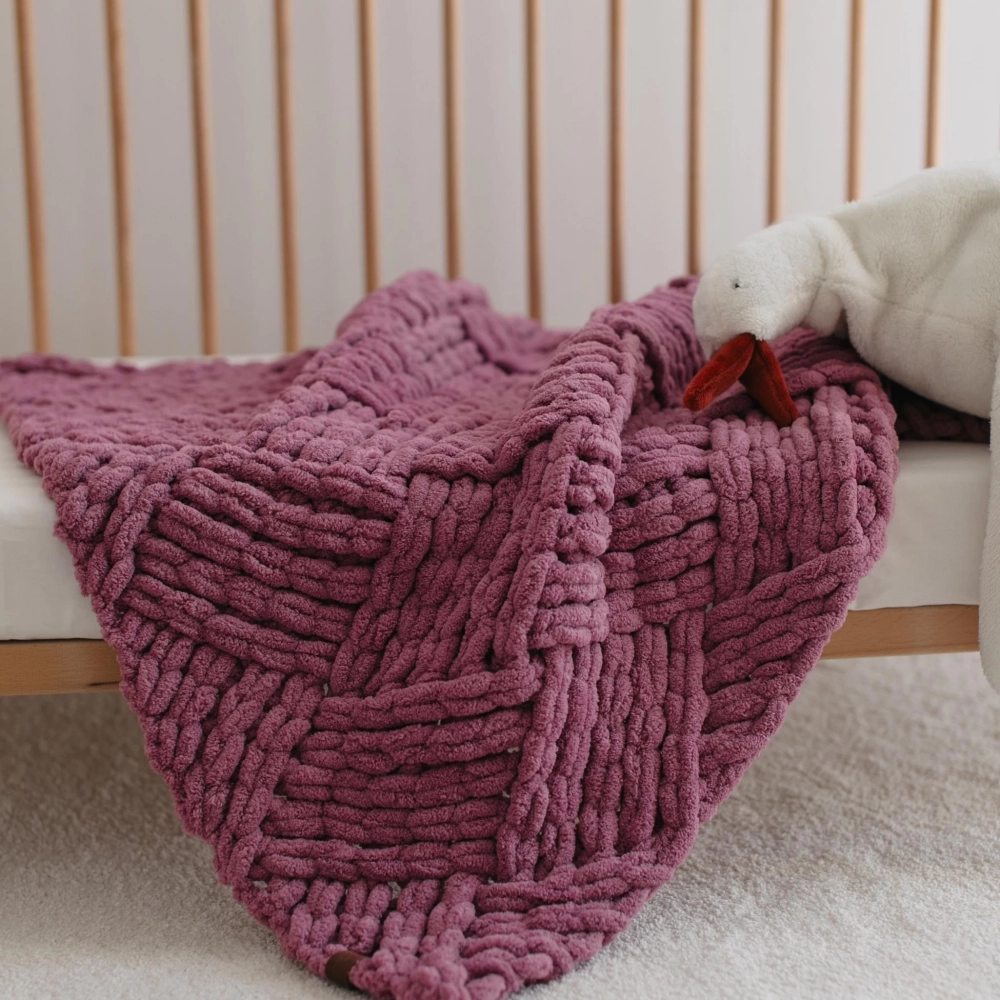 Küp Şeker Puffy Bebek Battaniyesi | Gül