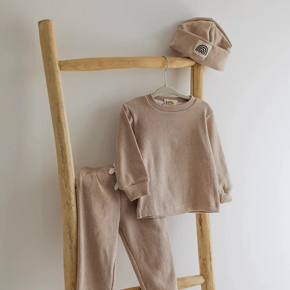 Mevsimlik Tiffle Üçlü Takım %100 Pamuk | Bej