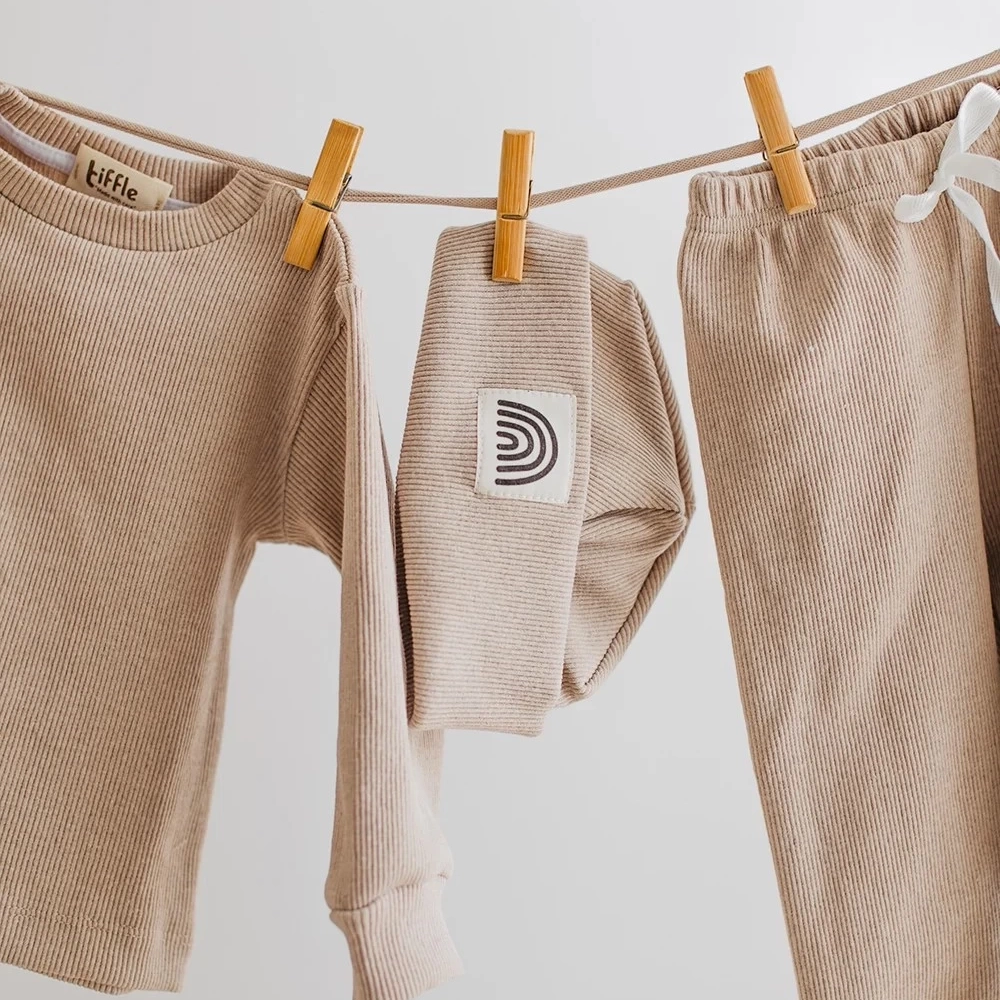 Mevsimlik Tiffle Üçlü Takım %100 Pamuk | Bej