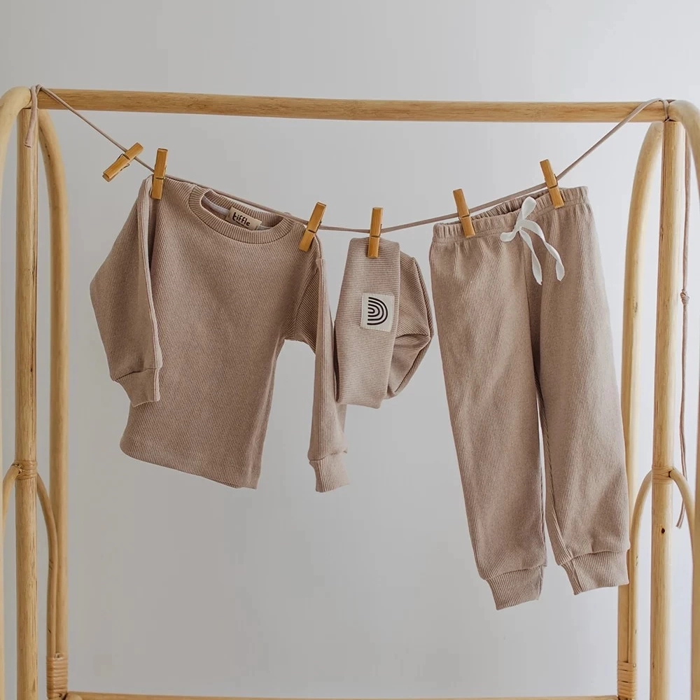 Mevsimlik Tiffle Üçlü Takım %100 Pamuk | Bej