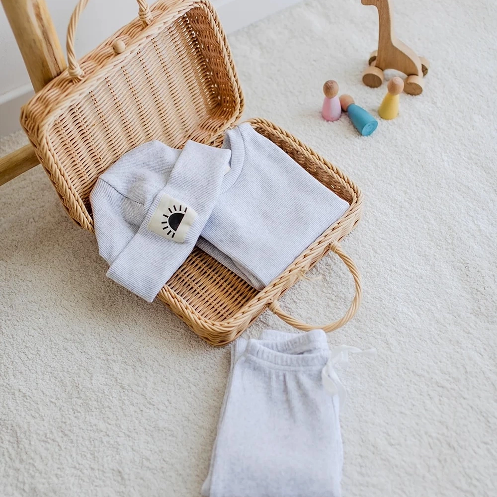 Mevsimlik Tiffle Üçlü Takım %100 Pamuk | Gri