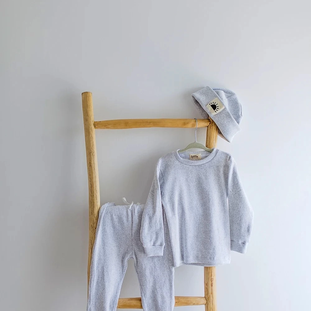 Mevsimlik Tiffle Üçlü Takım %100 Pamuk | Gri