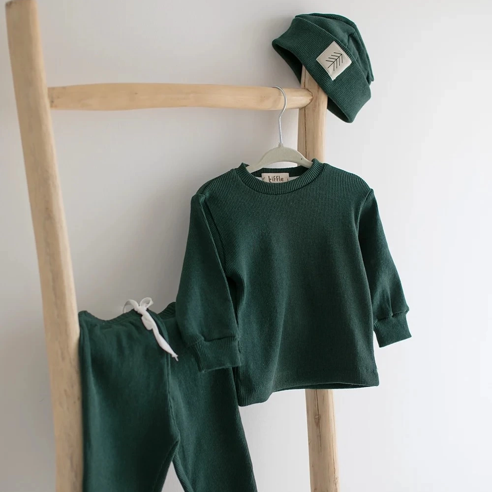 Mevsimlik Tiffle Üçlü Takım %100 Pamuk | Yeşil