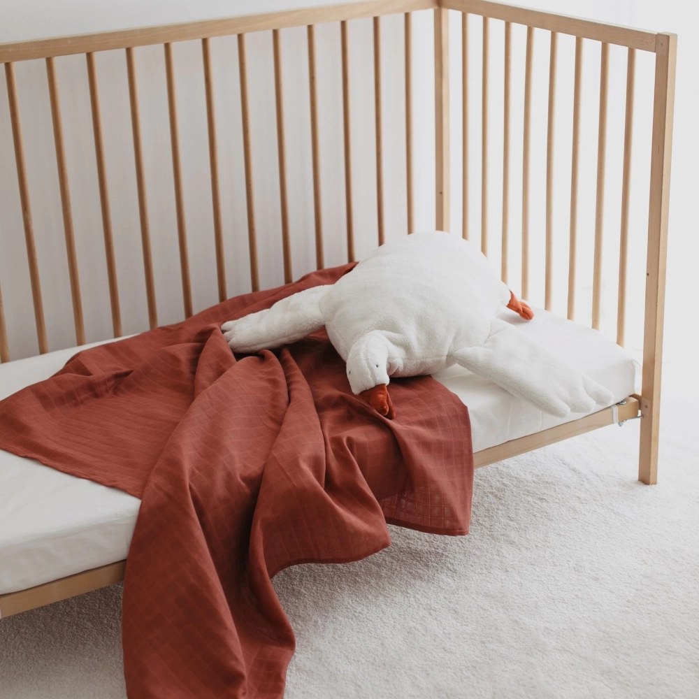 Müslin Bebek Örtüsü %100 Pamuk | Pastel Kırmızı