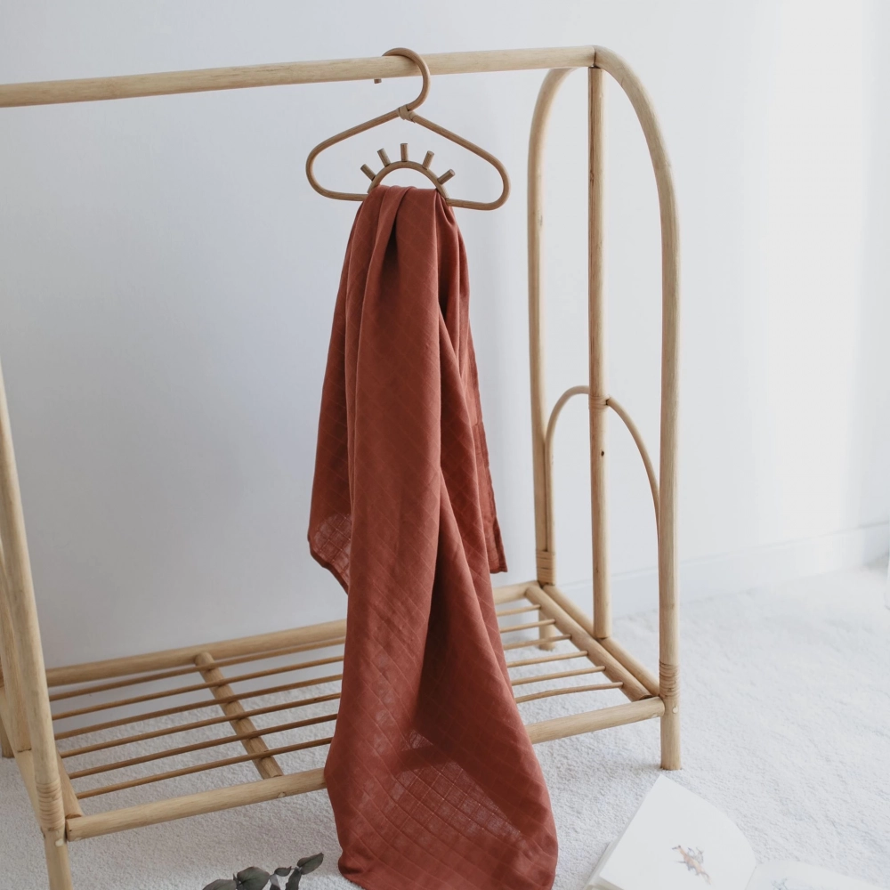 Müslin Bebek Örtüsü %100 Pamuk | Pastel Kırmızı