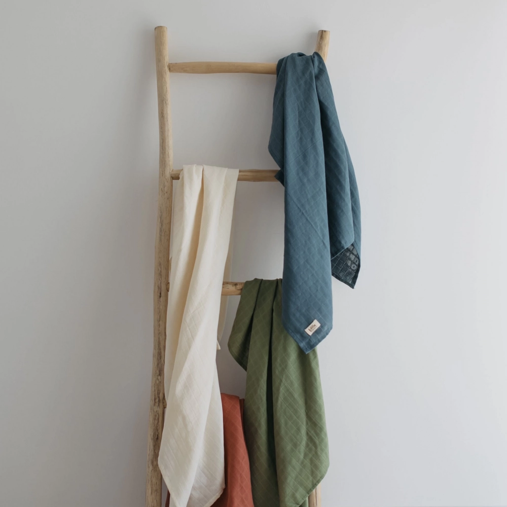 Müslin Bebek Örtüsü %100 Pamuk | Petrol Mavi