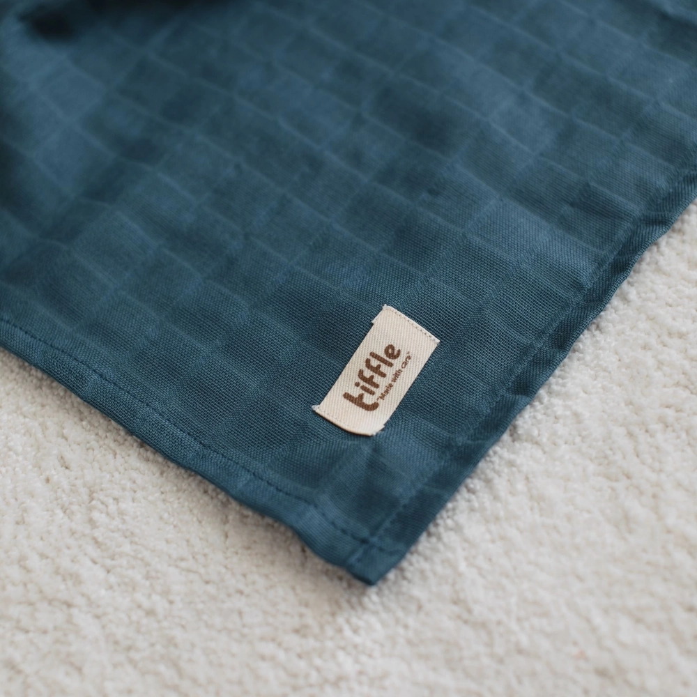 Müslin Bebek Örtüsü %100 Pamuk | Petrol Mavi