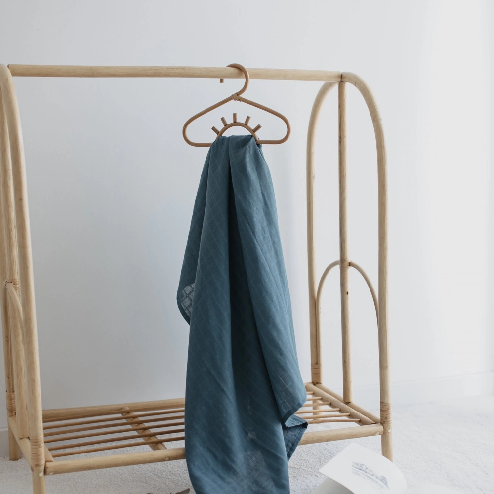 Müslin Bebek Örtüsü %100 Pamuk | Petrol Mavi