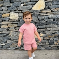 %100 Organik Pamuk Waffle Kumaş Bebek Takımı | Gots Sertifikalı | Pudra