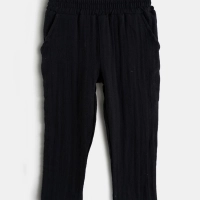 % 100 Organik Pamuklu Müslin Takım Çizgili  | Siyah