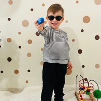 % 100 Organik Pamuklu Müslin Takım Çizgili  | Siyah