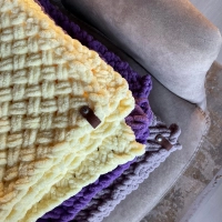 Hasır Puffy Bebek Battaniyesi | Açık Sarı