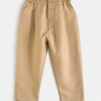 Kahverengi Çizgili Gömlekli Dokuma Çocuk Takım