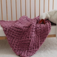 Küp Şeker Puffy Bebek Battaniyesi | Gül