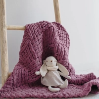 Küp Şeker Puffy Bebek Battaniyesi | Gül