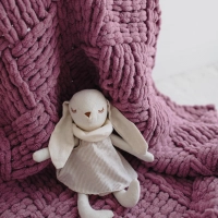 Küp Şeker Puffy Bebek Battaniyesi | Gül