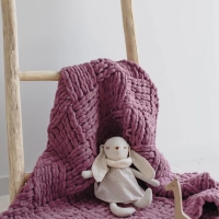 Küp Şeker Puffy Bebek Battaniyesi | Gül