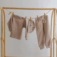 Mevsimlik Tiffle Üçlü Takım %100 Pamuk | Bej