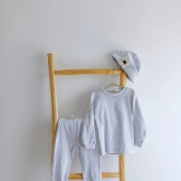 Mevsimlik Tiffle Üçlü Takım %100 Pamuk | Gri