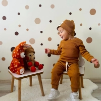 Mevsimlik Tiffle Üçlü Takım %100 Pamuk | Kahve