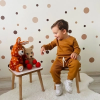 Mevsimlik Tiffle Üçlü Takım %100 Pamuk | Kahve