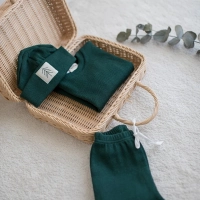 Mevsimlik Tiffle Üçlü Takım %100 Pamuk | Yeşil