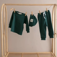 Mevsimlik Tiffle Üçlü Takım %100 Pamuk | Yeşil