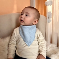 Müslin Bebek Fuları %100 Pamuk | Açık Mavi