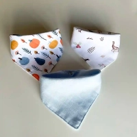 Müslin Bebek Fuları %100 Pamuk | Açık Mavi