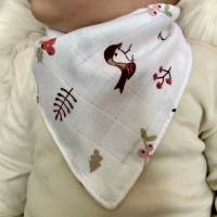 Müslin Bebek Fuları %100 Pamuk | Kuş Desenli