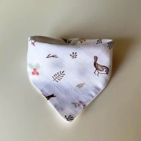 Müslin Bebek Fuları %100 Pamuk | Kuş Desenli