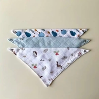 Müslin Bebek Fuları %100 Pamuk | Kuş Desenli