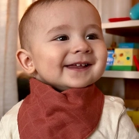 Müslin Bebek Fuları %100 Pamuk | Pastel Kırmızı