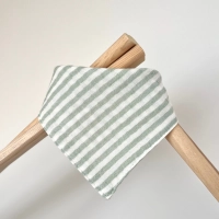 Müslin Bebek Fuları %100 Pamuk | Yeşil Çizgili