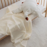 Müslin Bebek Örtüsü %100 Pamuk | Krem