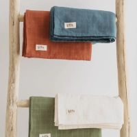 Müslin Bebek Örtüsü %100 Pamuk | Krem