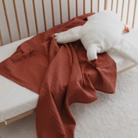 Müslin Bebek Örtüsü %100 Pamuk | Pastel Kırmızı