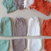 Müslin Üçlü Takım %100 Pamuk | Kahve