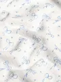 Mavi Fiyonk Desenli Bebek Müslin