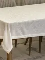 Ekru Mermer Desenli Masa Örtüsü