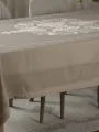 Kapuçino Pano Desen İşlemeli Masa Örtüsü