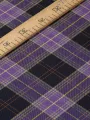 Mor-Siyah Çizgili Ekose Gabardin