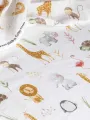 Tek Kat Hayvan Desenli Müslin