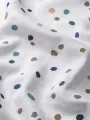 Tek Kat Renkli Puantiye Desenli Müslin