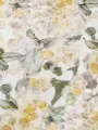 Sarı Çiçekli Batik Desen Keten