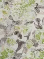 Yeşil Çiçekli Batik Desen Keten
