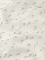 Mavi Çiçek Desenli Bebek Müslin